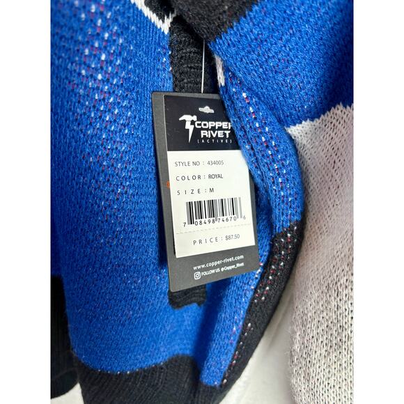 NWT Racing Zip-Up Sweater by Copper Rivet, Sz. M - Picture 2 of 7